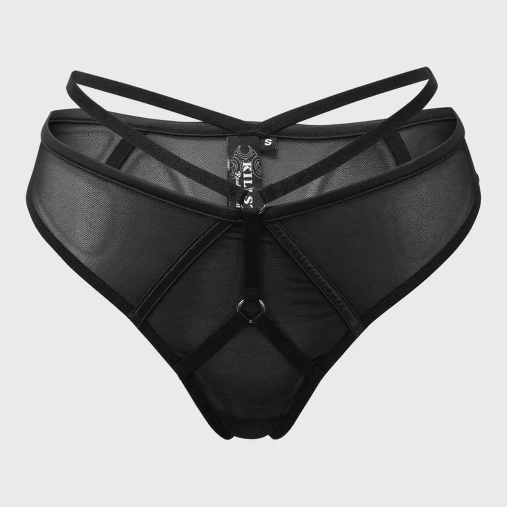 Killstar Dare2Luv mesh black panty - Picture 2 of 3